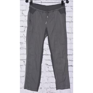 Lululemon Street To Studio Gray Pinstripe Stretch Workout Pants Size 6